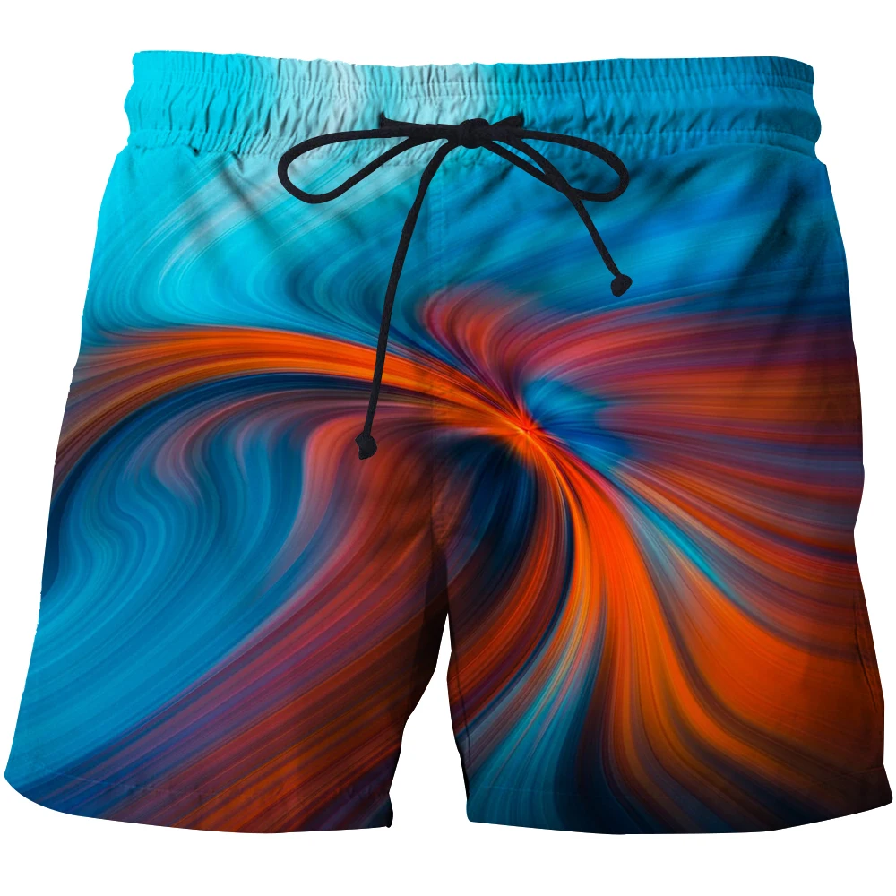 Beach Pants Men's Colorful pattern 3D print Loose Couple Shorts Seaside Holiday Can Be Launched Hot Spring Swimming Trunks