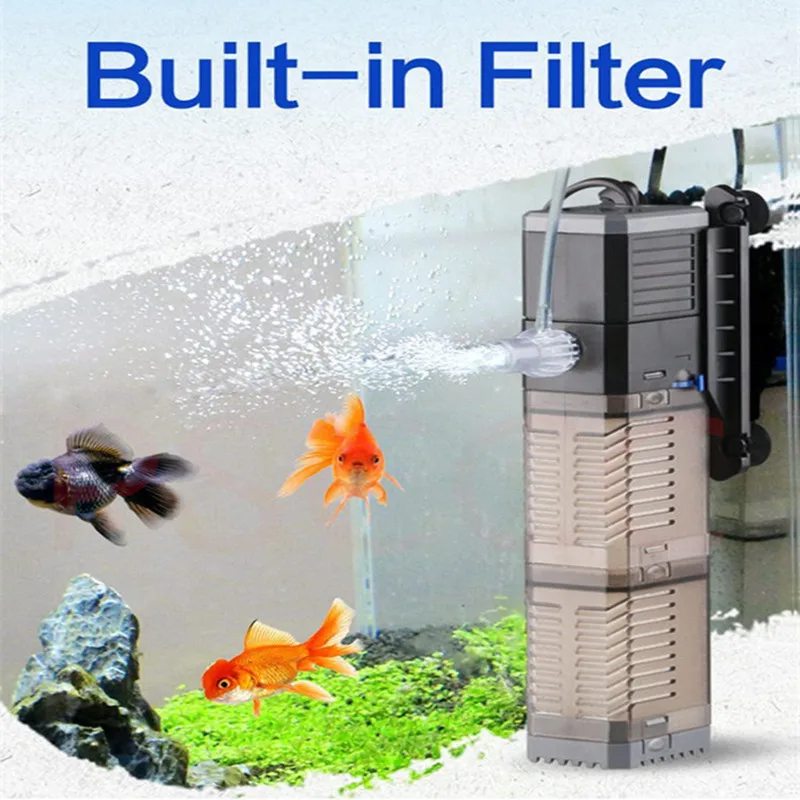 SUNSUN 4 In 1 submersible filter water pump air pump wave maker water circulation Sponge Filter For Aquarium Fish Tank