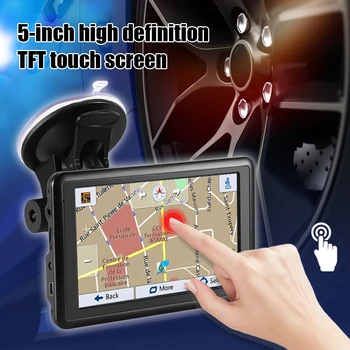 Multi-function 5 inch GPS navigation 4GB TFT touch screen HD GPS device maps portable automobile car FM satellite