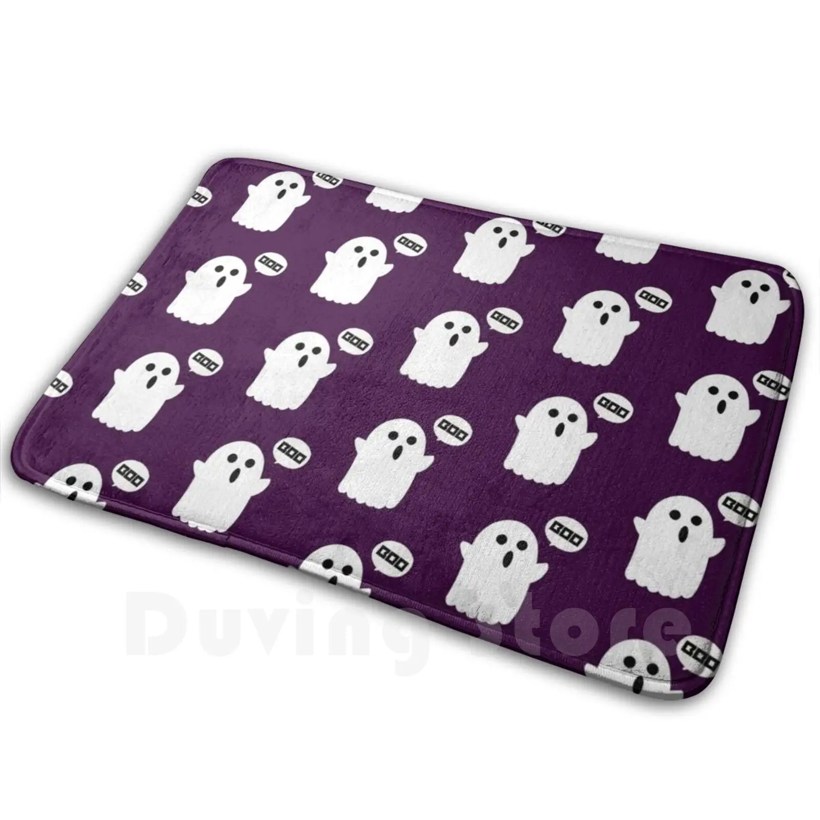 Boo! Mat Rug Carpet Anti-Slip Floor Mats Bedroom Ghost Boo Halloween Ghoul