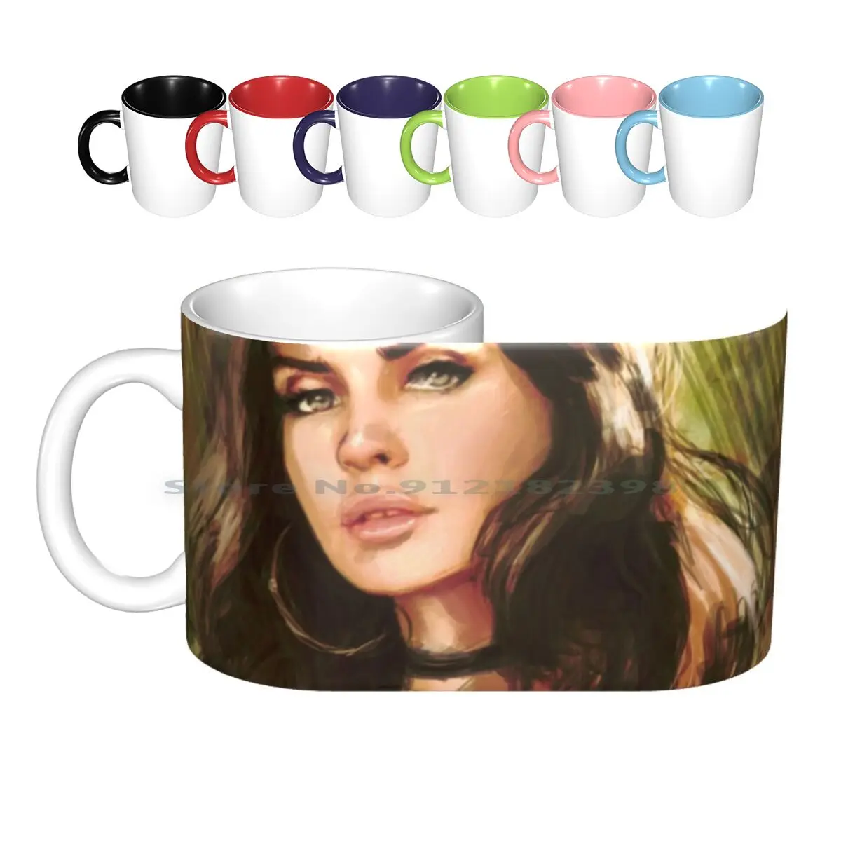 Keisha Grey-#2 Ceramic Mugs Coffee Cups Milk Tea Mug Markclarkii Artist Fan Art Mark Clark Portrait For Sale Bikini Lingerie