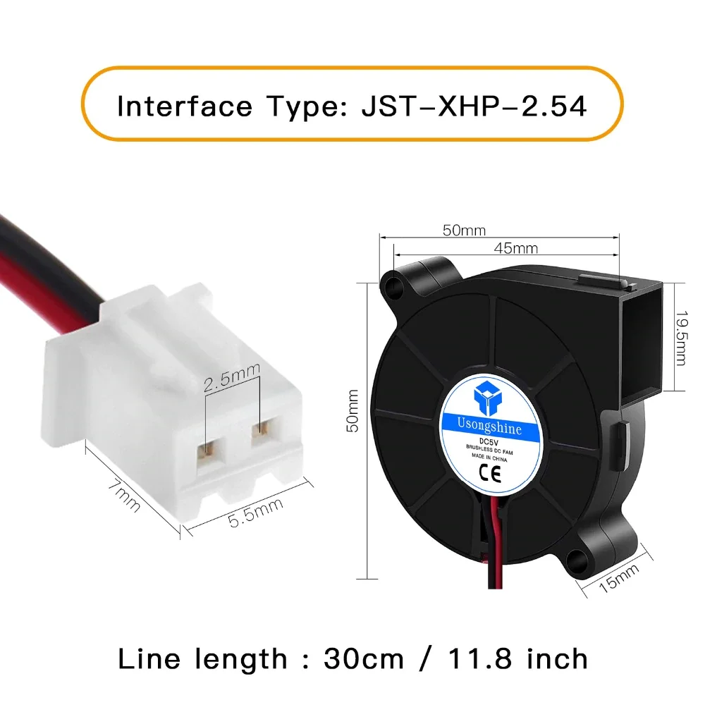 3D printer turbine Fan Cooling fan 5015 ( 50*50*15mm ) FanSide Blower Fan extruder hotend cooling Turbo fans 3D printer 0.15A