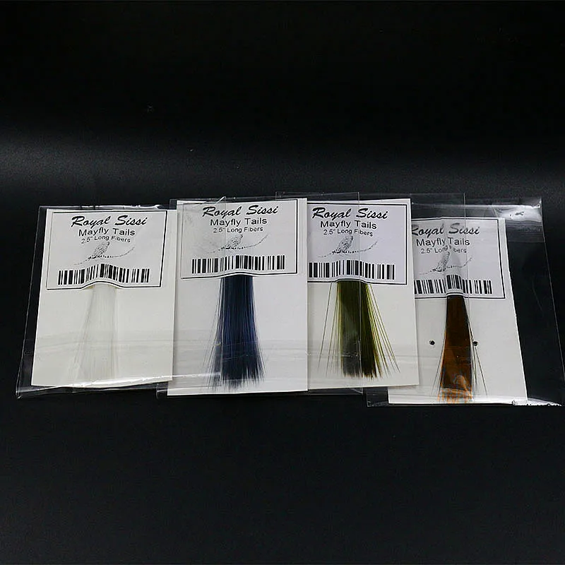 1bundle fly tying synthetic tail fibers 2.5\'\'long mayfly tails 7optional colors watershed treated microfiber fly tying materials