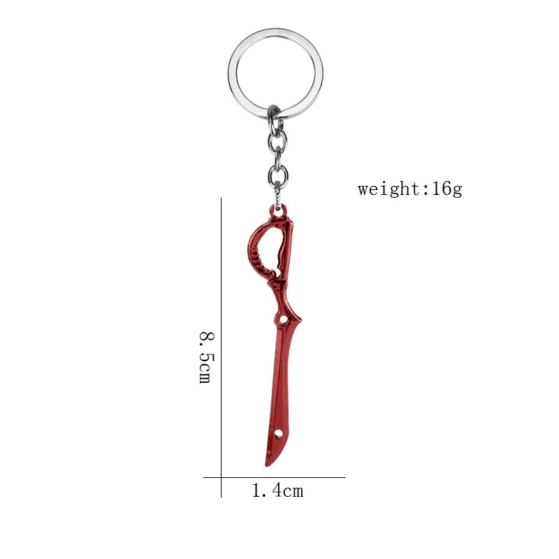 Anime KILL LA KILL Knife Pendant Keychain Men Women Weapon Chaveiro Key Rings Metal Key Holder