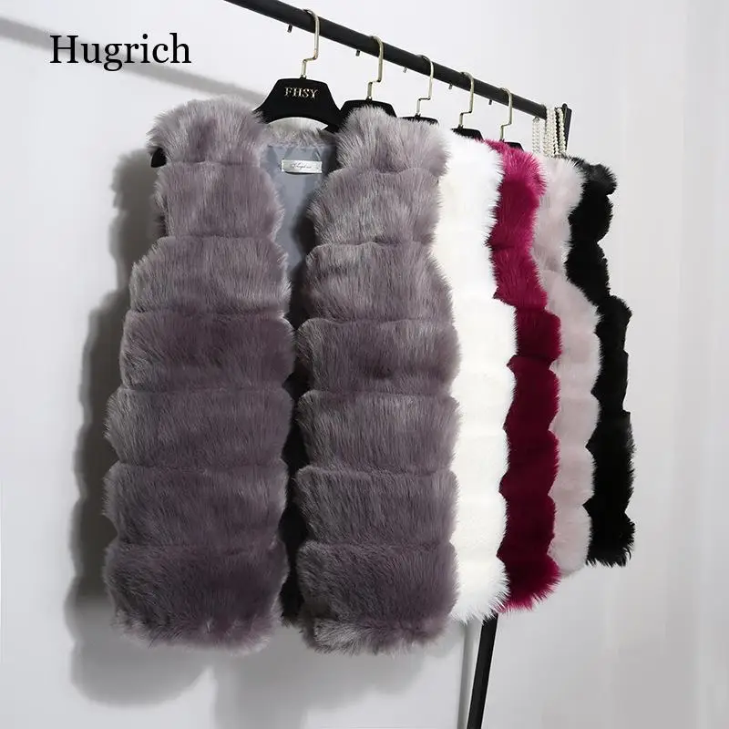 

New Women Fashion Faux Fur Coat Winter Coat Female Waist Coat Fur Gilet Women's Fur Jacket Fur Vest for Ladies