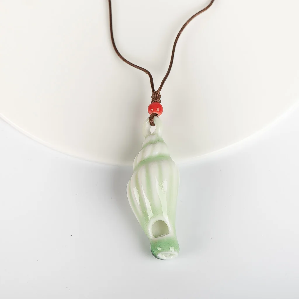 Ceramic Conch Whistle Pendant Gifts For Children #KY422