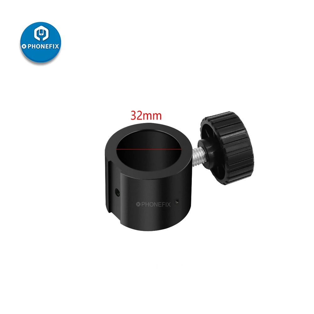 Imagem -04 - Suporte de Anel de Posição com Parafuso Suporte de Anel de Fixação de Câmera de Vídeo Estéreo do Microscópio Industrial de 32 mm 25 mm Adaptador de Barra com Pilar de Metal