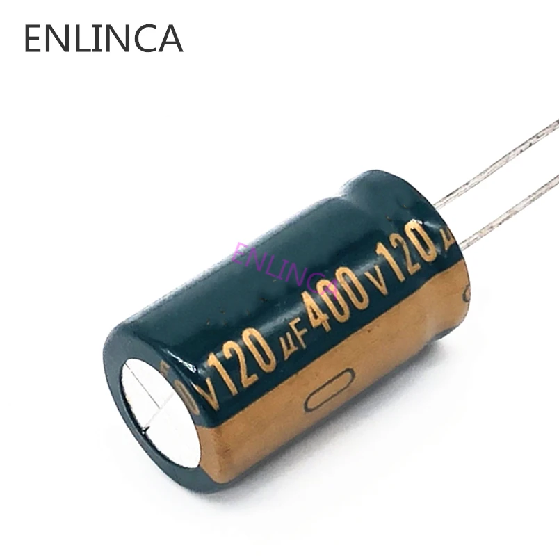 2 sztuk/partia 400V 120UF wysokiej częstotliwości niska impedancja 400V120UF aluminiowy kondensator elektrolityczny rozmiar 18*30 20%