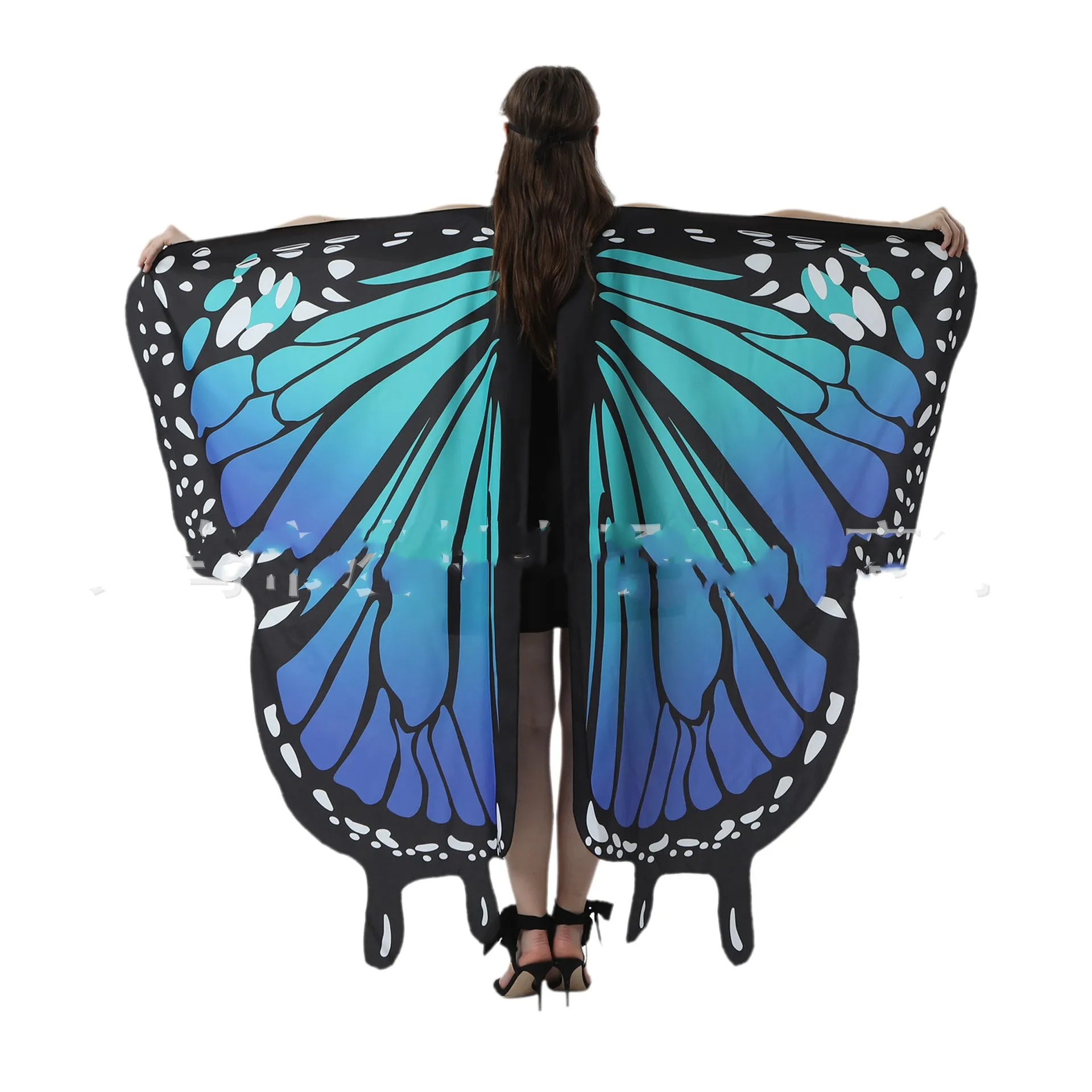 Soft Fabric Butterfly Wings Shawl Halloween Costume Fairy Ladies Nymph Pixie Festival Rave Dress Hot Sell