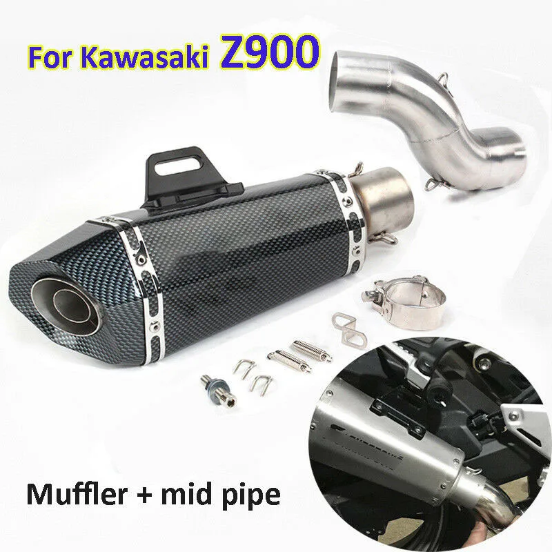 

For Kawasaki Z900 38-51mm Upgrade Modified Motorcycle Exhaust Connect Muffler Mid Middle Link Pipe System Escape Slip On