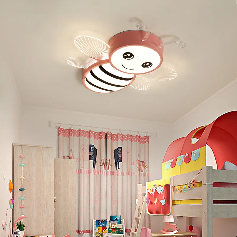 Imagem -03 - Abelha Nórdica para Decoração de Casa Salão de Beleza Quarto Lâmpada Led Inteligente Luz Regulável de Teto Iluminação Lampara Moe