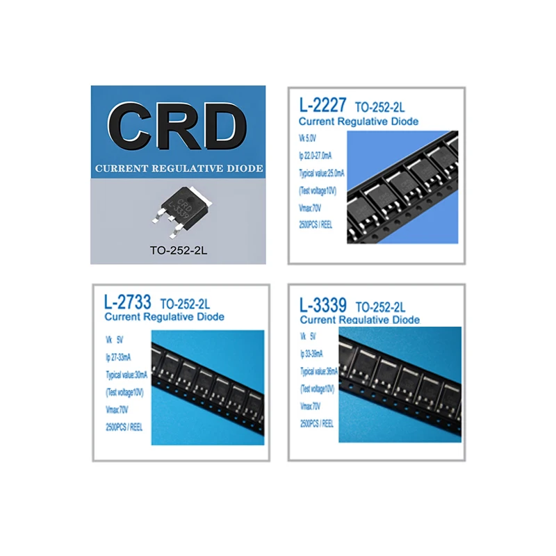 20PCS/LOT L-2227 L-2733 L-3339  SMD  TO-252-2L  CRD / CURRENT REGULATIVE DIODE  NEW