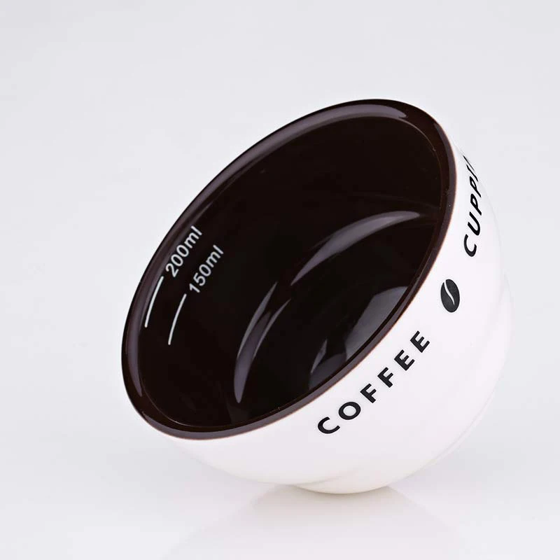 200ml Measuring Suit for Cupping Cup Ceramic Coffee Cup U-shaped Coffee Evaluation Cup Measuring Bowl