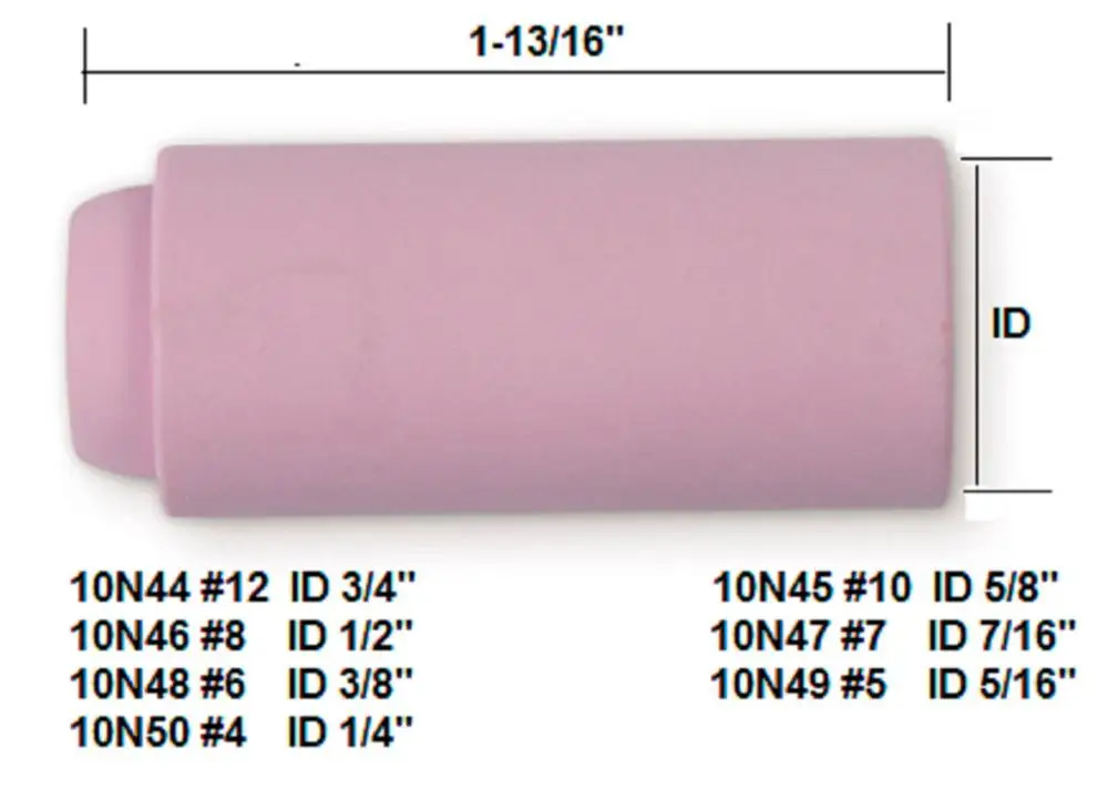 10N46 #8 TIG tig горелка Nozzle Alumina Shield Cup For WP17 18 26 Welding Torch