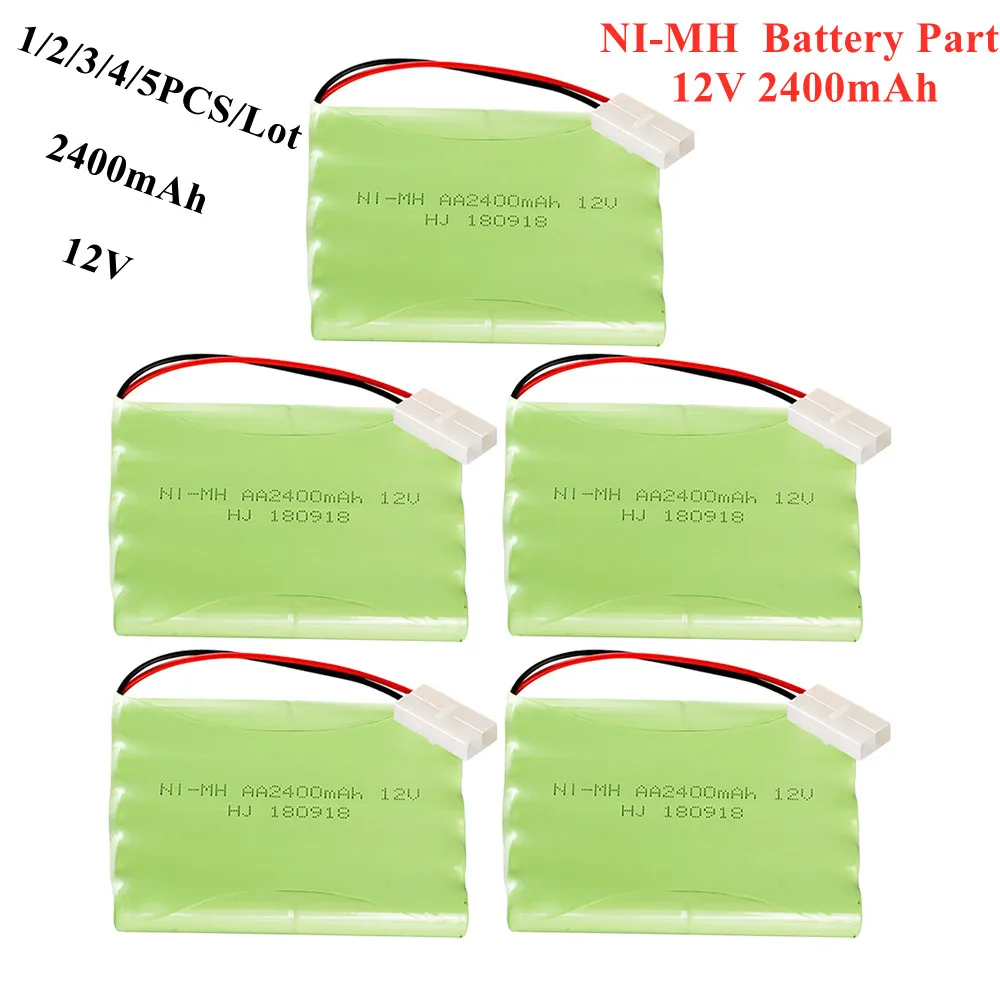 1/2/3/4/5 Pc/Veel 12V 2400Mah Ni-Mh Batterij Voor Rc Speelgoed Auto tanks Treinen Robot Boot Gun Ni-Mh Aa 200Mah 12V Oplaadbare Batterij