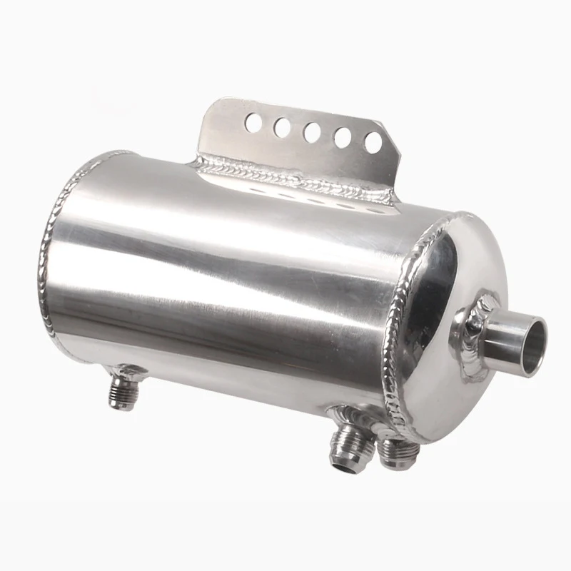 Universal Polished Alloy Aluminum 1.5L Fuel Surge Tank AN fittings mirror polished