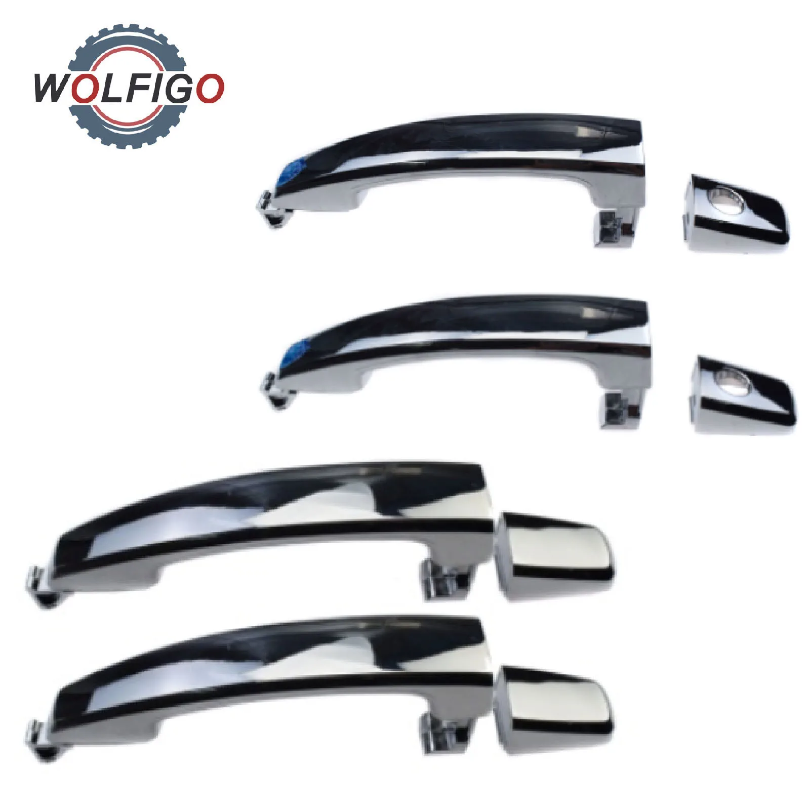 WOLFIGO Chrome Front Rear Left Right Exterior Door Handle For Chevy Chevrolet Captiva Sport Aveo Saturn Vue 96468266 96468306