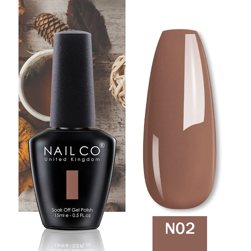 NAILCO Nude เล็บเจล UV LED Lacquer 47 สี Art Hybrid เคลือบสีแดงสีเหลืองกึ่งถาวรเคลือบด้านบนและ Base Coat