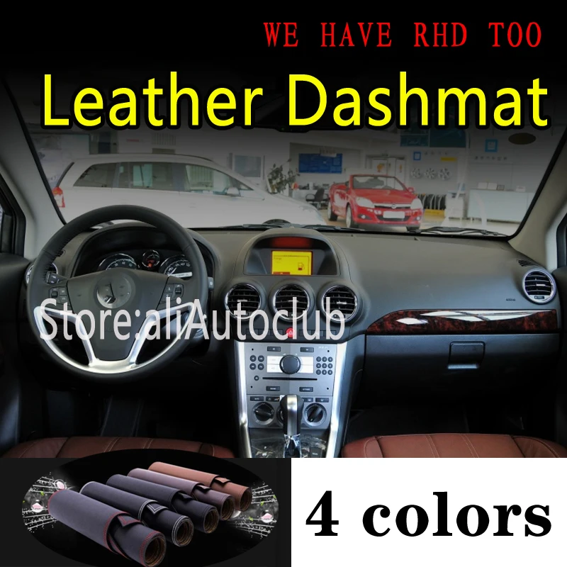 For opel antara Vauxhall 2006 2007 2008 2009 2010 2011 2015 Leather Dashmat Dashboard Cover Dash Mat Sunshade Carpet Car Styling