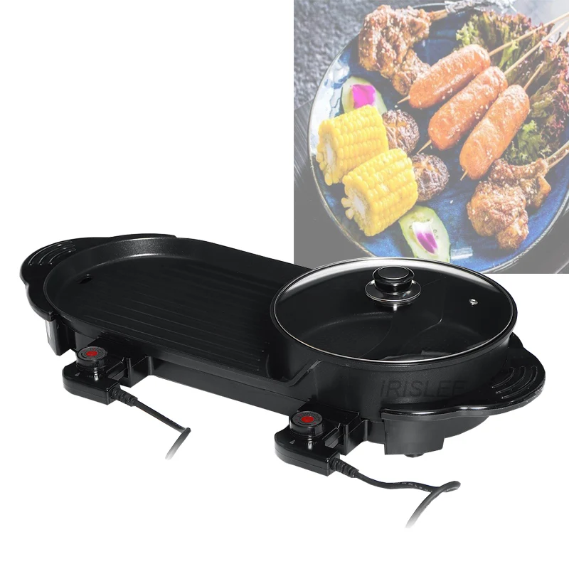 

Korean Multifunction Electric Pot Barbecue Machine Electric Hot Pot Intelligent Temperature Control Non-stick Coating