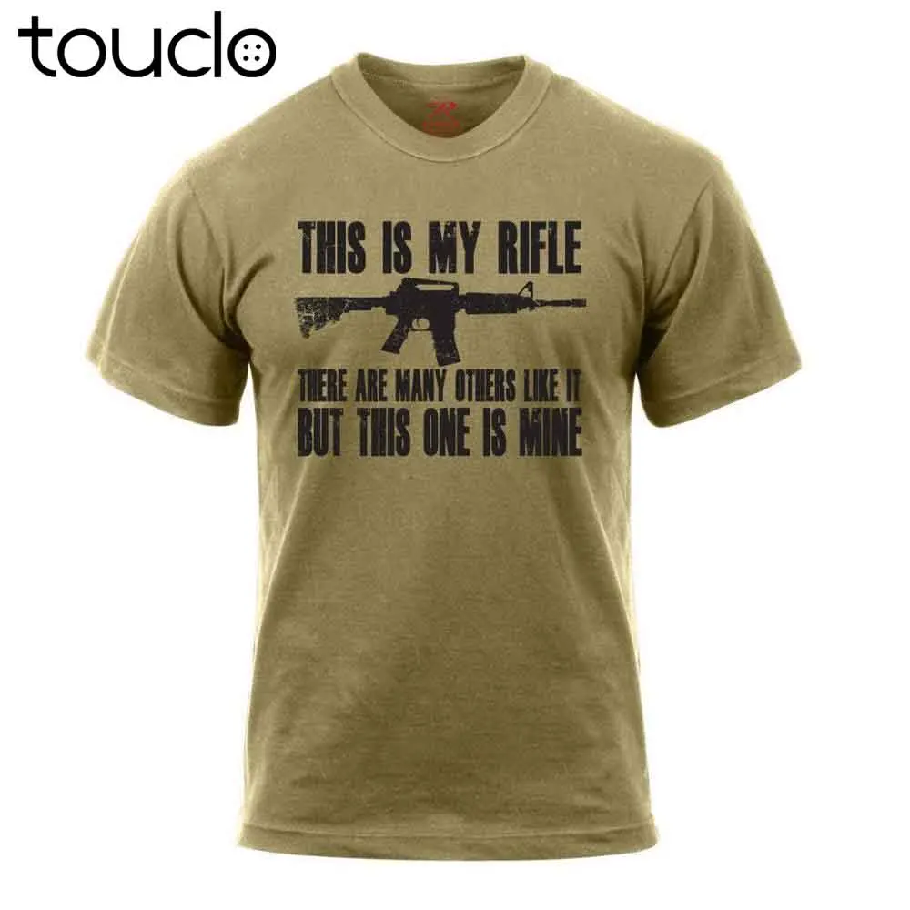 Fashion Summer Style Rothco \'This Is My Rifle\', Military, 2nd Amendment T-Shirt, Coyote Brown Tee Shirt