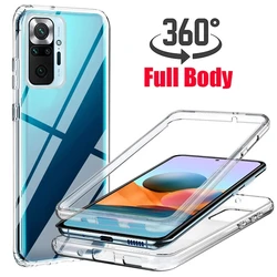 New 360 Degree Phone Case For Xiaomi MI 17 14 15 14T 15T 13T 13 12 12T 11T 11 10T Pro 11 12 Lite POCO X3 Full Body Clear Cover