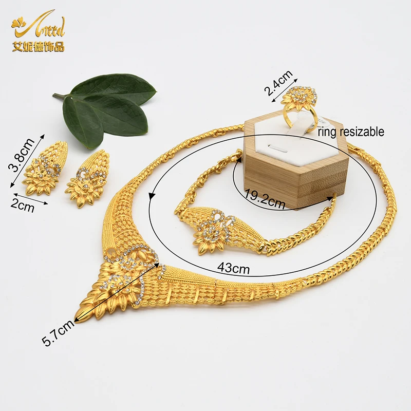 ANIID Jewelery Sets Brazilian Gold Plated Jewelry Hawaii Prom Trendy 2021 Long Necklace Hawaiian For Women Expensive Wedding