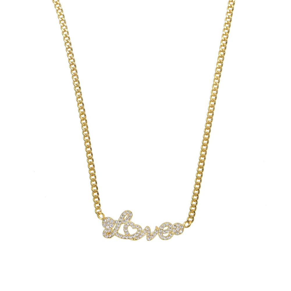 2025 جديد عصري مجوهرات نسائية هدايا رسالة الحب القلب زركونيا تشيكوسلوفاكيا ميامي سلسلة المختنق الفاخرة الزفاف السيدات سلسلة القلائد #4