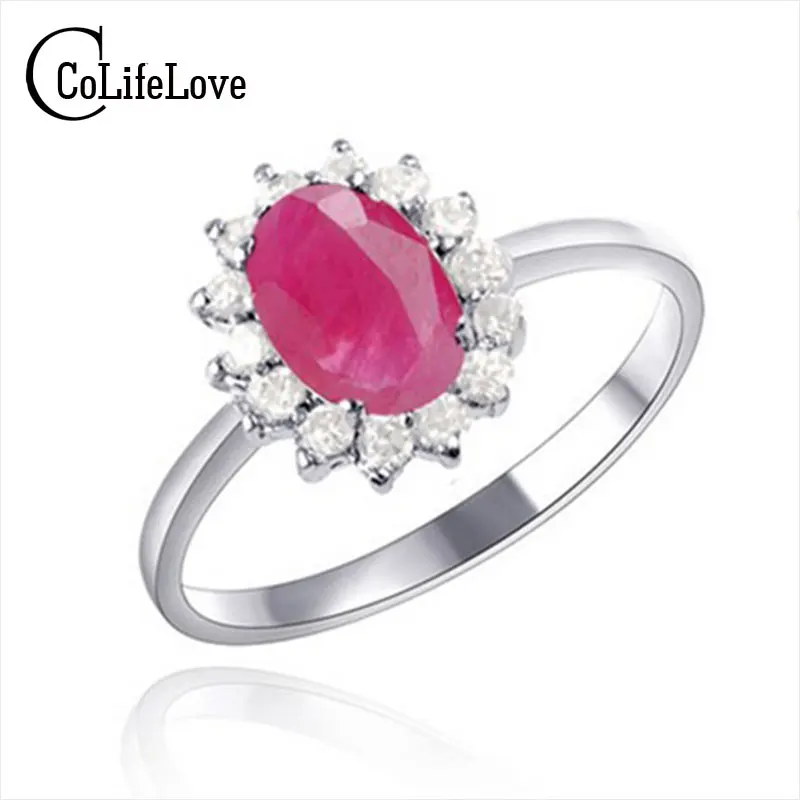 Classic wedding rings women natural blood red ruby ring 925 solid streling silver fashion jewelry Burma ruby ring for woman gift