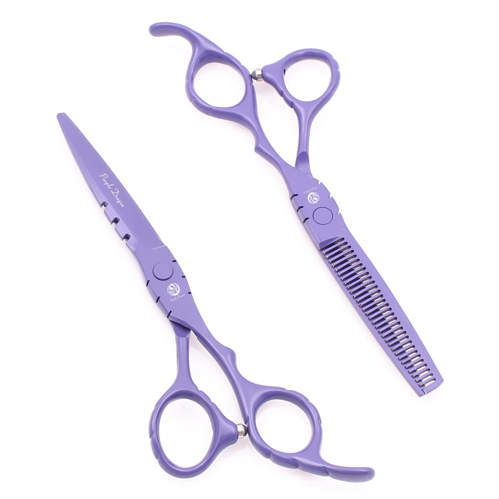Haar Schere 5,5 "6" Lila Drachen Edelstahl Professionelle Friseur Schere Effilierschere Haar Schere Dropshipping Z1010 – Detail 10