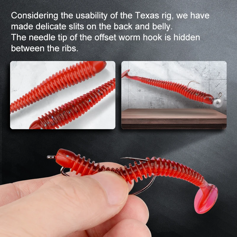 MEREDITH 55mm/0.85g 20pcs/Lot Swing Impact Fishing Lures Swimbait Craws Soft Lures Fishing Soft Bait Bass Bait