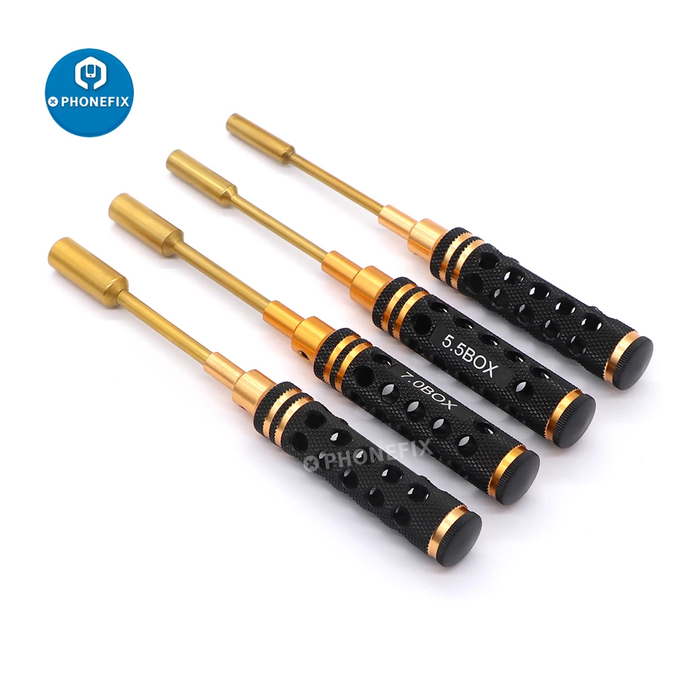 

4pcs Hexagonal Head Nut Drivers 4.0/5.5/7.0/8.0mm Screwdrivers Repair Tool Kit for RC Quadcopter Helicopter Drone Car Airplane