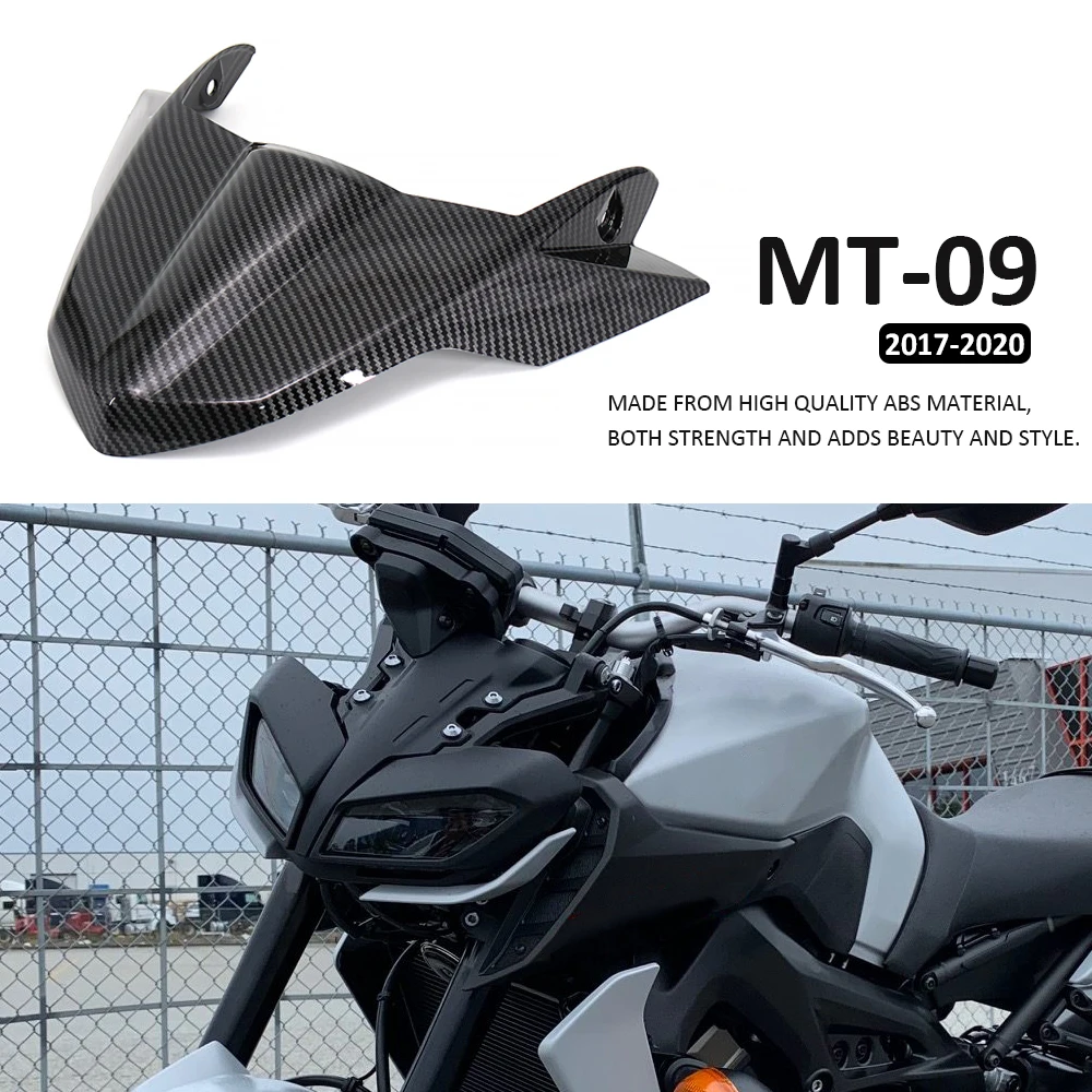 

FOR YAMAHA MT-09/SP FZ-09 2017 2018 2019 2020 Carbon Fiber Motorcycle Accessories Windshield Windscreen Airflow Wind Deflectors