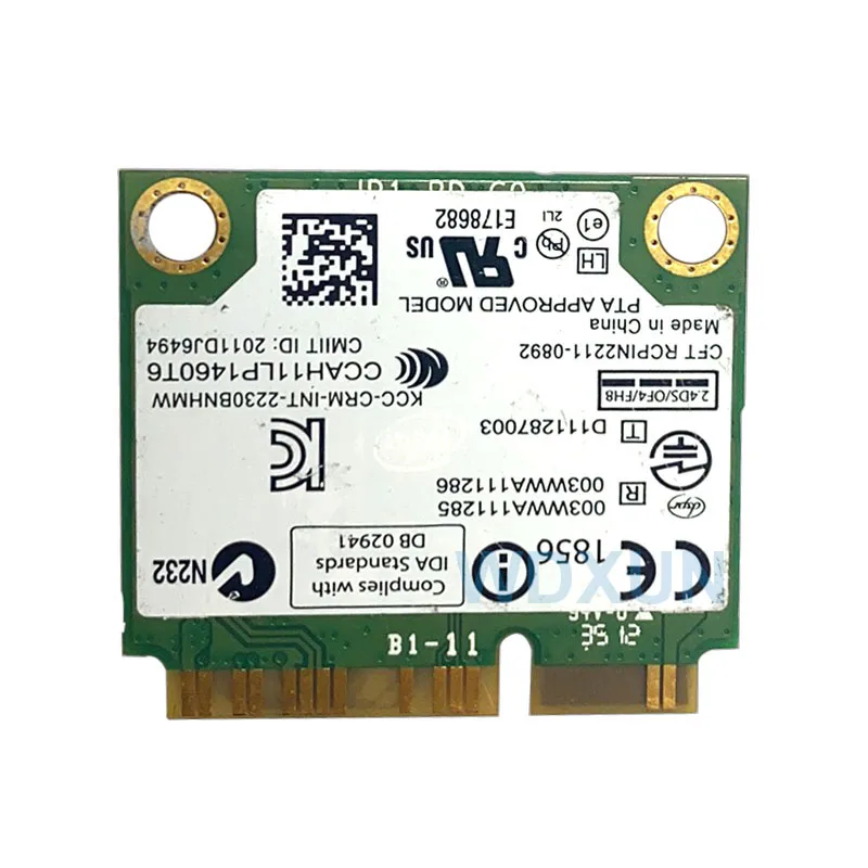 Pół PCI Express Mini wifi bezprzewodowy-N Adapter dla Intel Centrino 2230 2230BNHMW 2230 mld 300M Bluetooth 4.0 Wlan card + BT 4.0