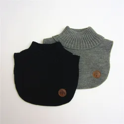 Winter Children Detachable Collars Shirt Wool Detachable Shirt Sweater Fake Collars for Under Sweaters