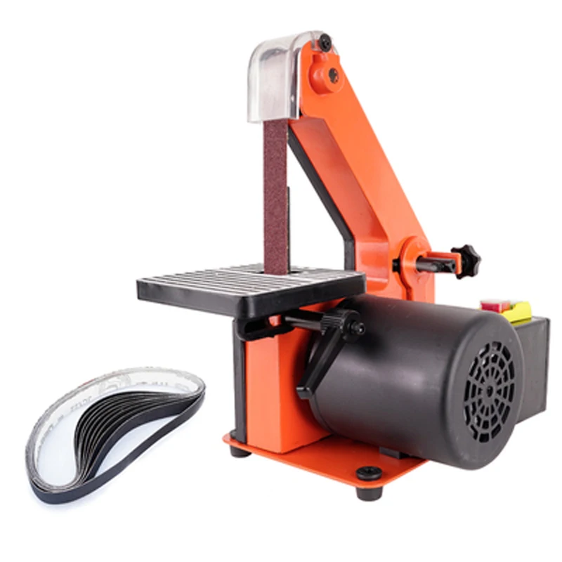 300W Electric Vertical Belt Sander Wood DIY Electric Mini Belt Sander Fixed-angle Sharpener Table Cutting Edge Machine Angle Gri