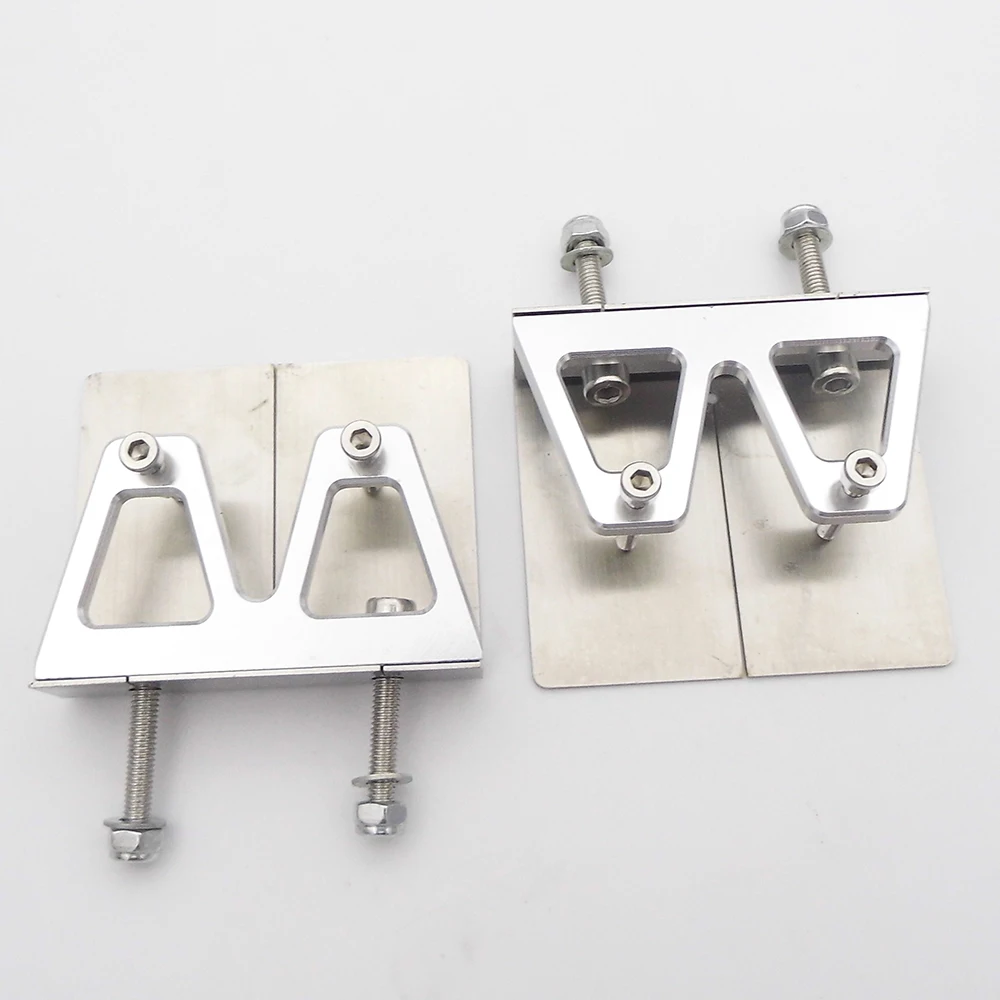 1Pair RC Boat Trim Tabs  Balance Plate 57mm*48mm Trim Flaps for 80-120cm RC Electric Gas Nitro Boat Speed MONO Vee Oval