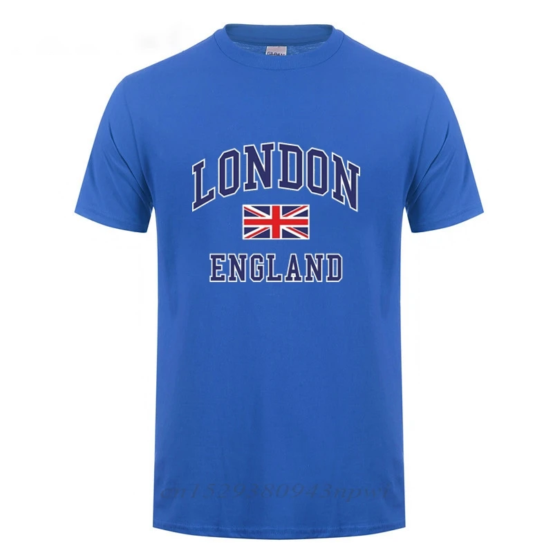 I Love London England Flag Union Jack T Shirt Novelty Souvenir Birthday Gift Mens Short Sleeve O Neck Cotton T-Shirt Summer Tops