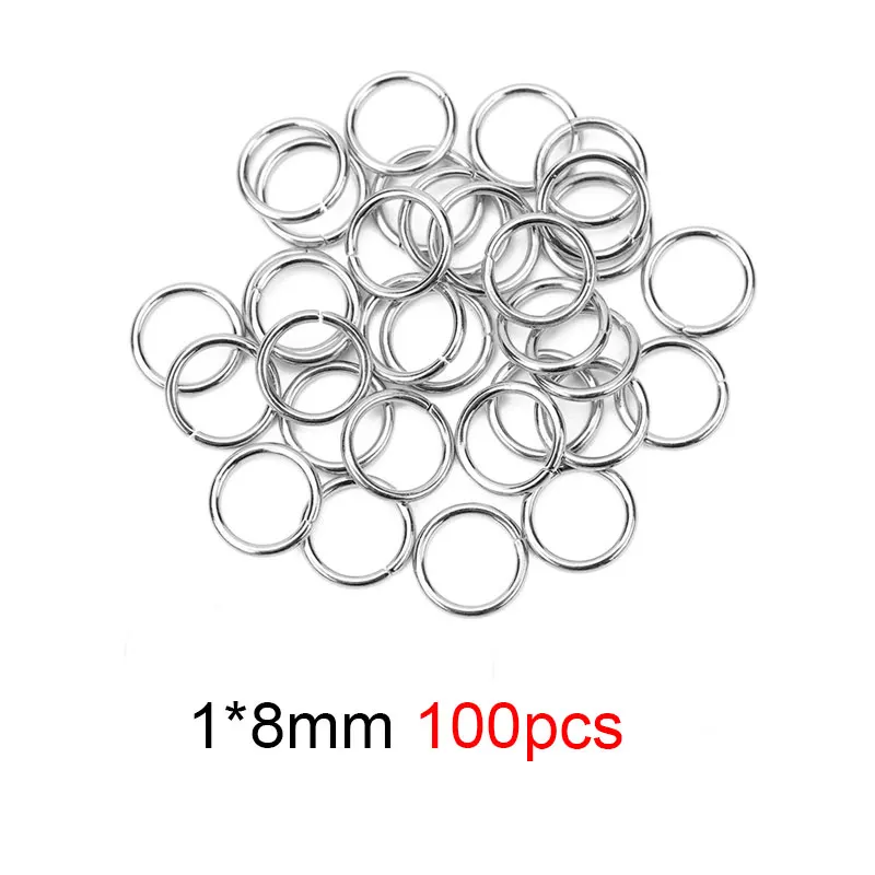 Stainless Steel Open Jump Rings, 50/100pcs Set