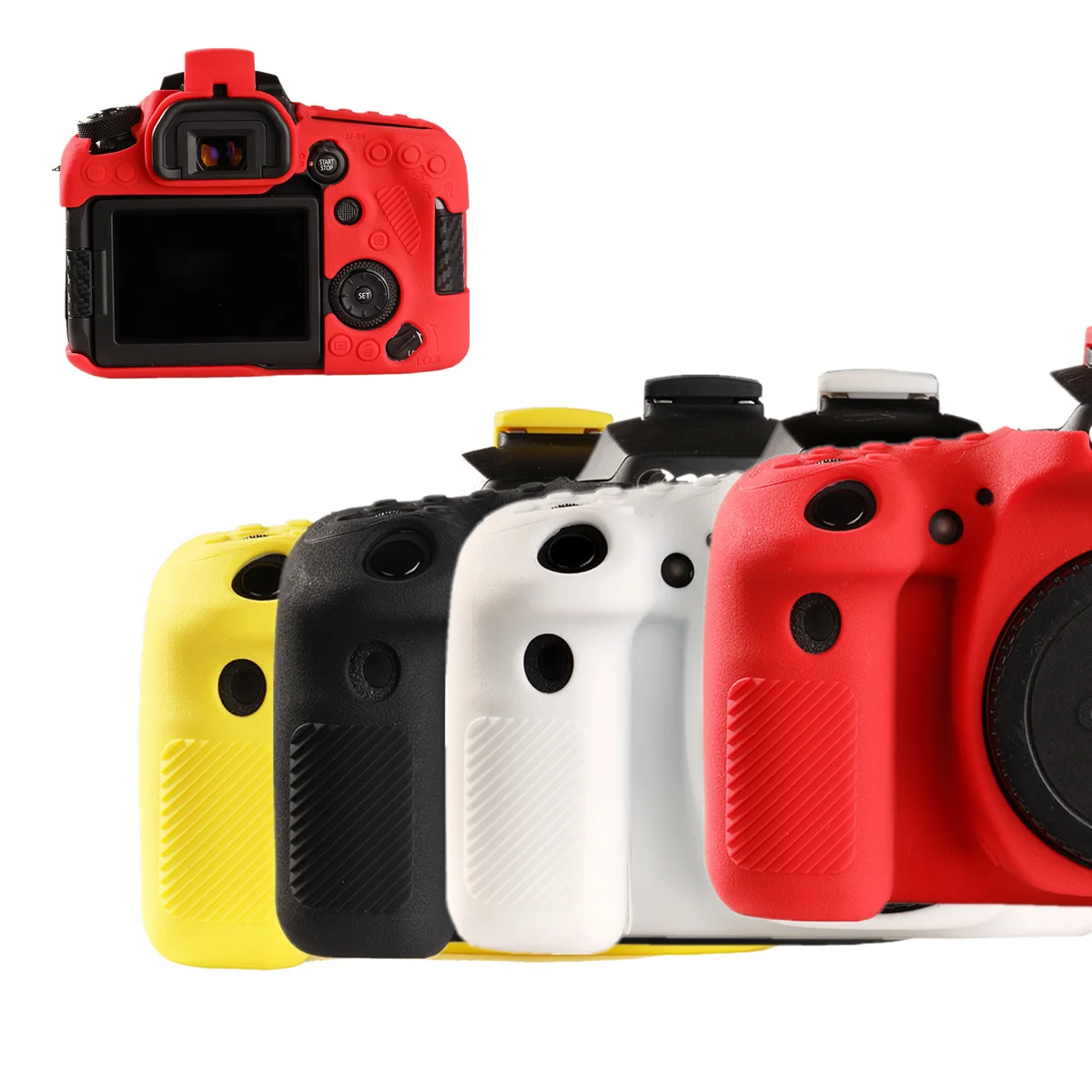 Soft Silicon Rubber Case Cover Frame Skin Protector for Canon EOS 90D DSLR Camera