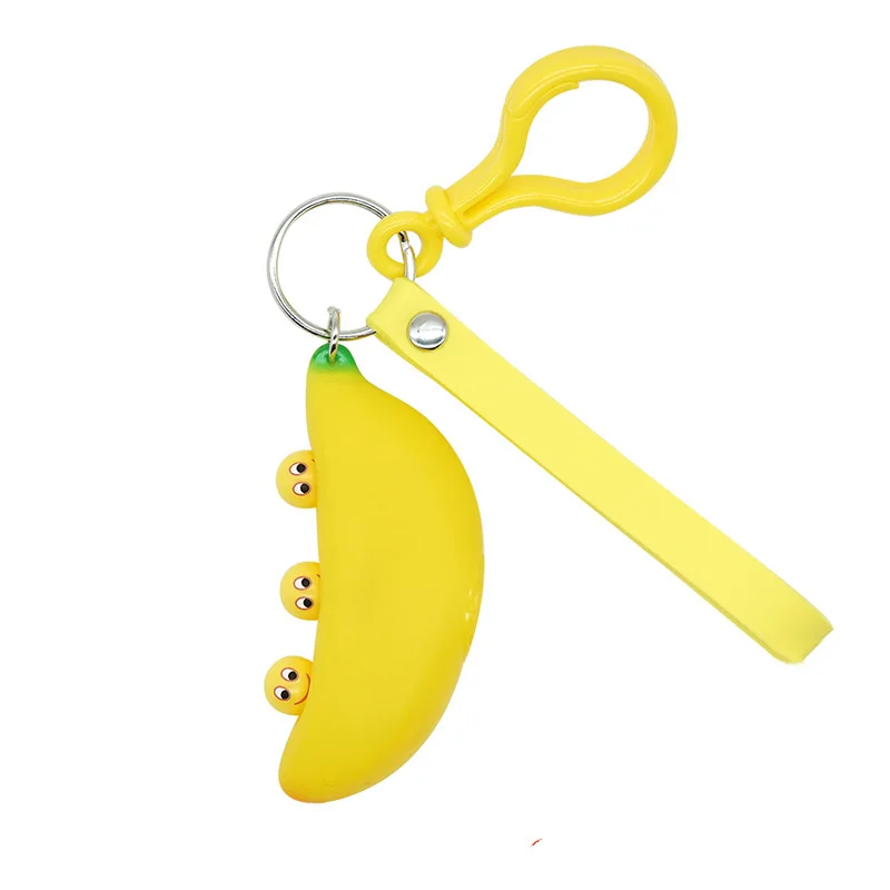 1 Pc Fun Populaire Decompressie Banaan Sleutelhanger Hanger Squeeze Speelgoed Stress Verlichten Lastig Gadgets Novel Gag Kids Toy Gifts