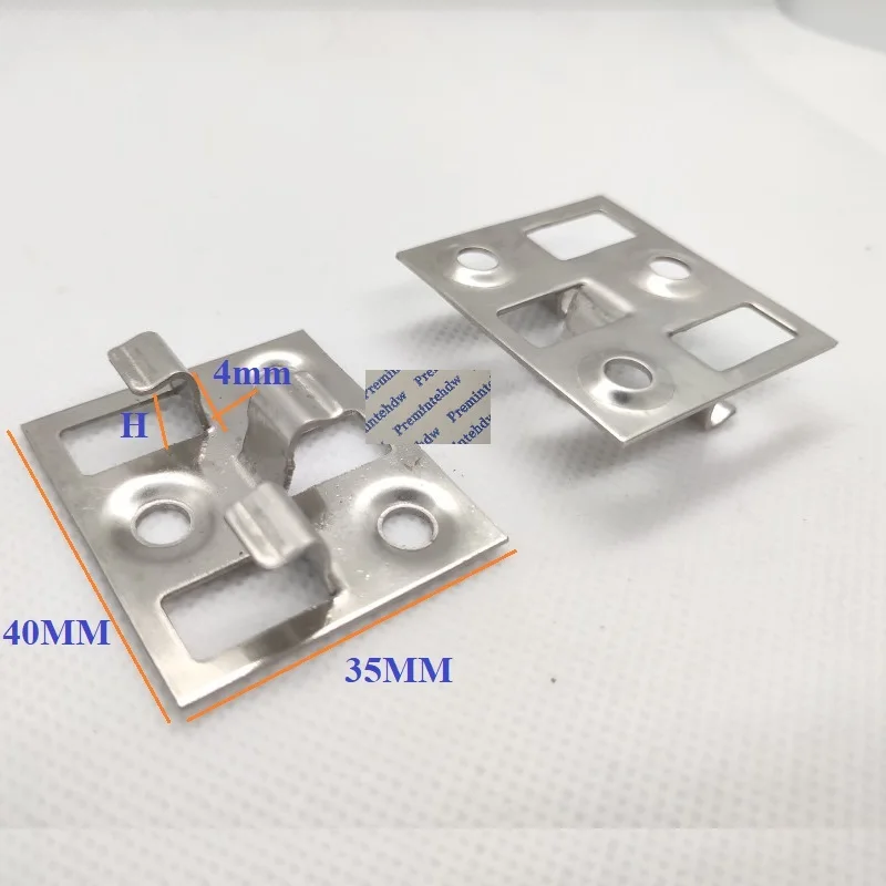 Imagem -02 - Bambu Decking Clip para Piso Exterior Quadrado Escondido Wpc Sólido Bracket Fastener 100 Pcs Aço Inoxidável
