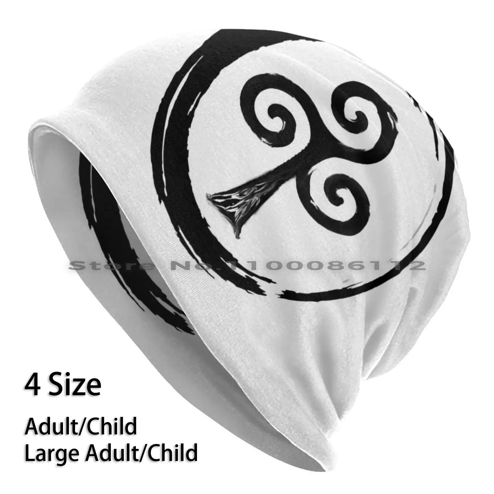 Tree Of Life Black Triskelion Beanies Knit Hat Tree Of Life Triskele Triskell Tripple Spiral Symbol Norse Odin Druids Symbol