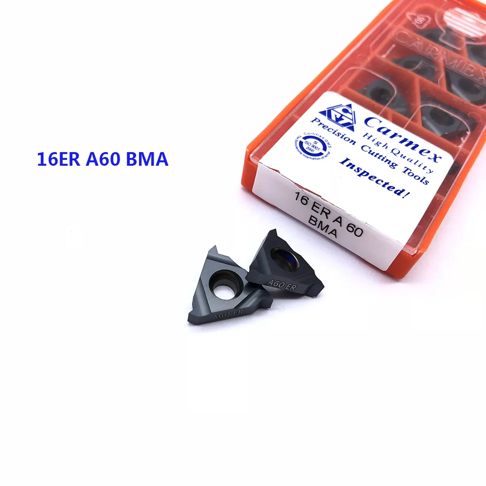 10pcs 16ER 16IR AG60 AG55 A60 A55 G60 G55 BMA 100% Original Carmex Carbide Inserts CNC Lathe Tool Thread Turning Tools