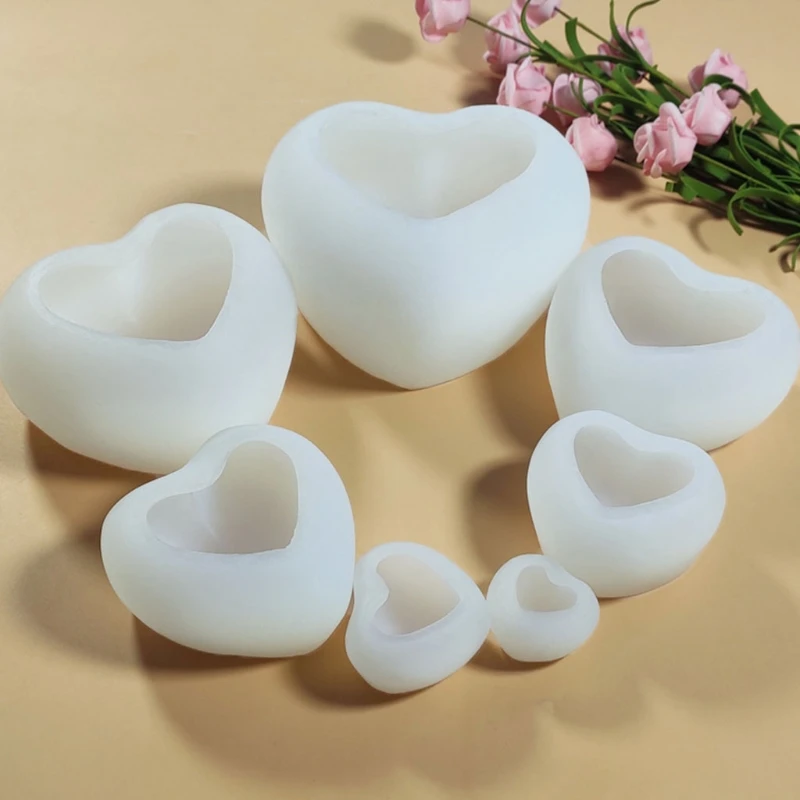 

Resin Crystal Epoxy Mold 3D Love Heart Cake Chocolate Silicone Mould DIY Crafts Aromatherapy Candle Handmade Soap Making Tool