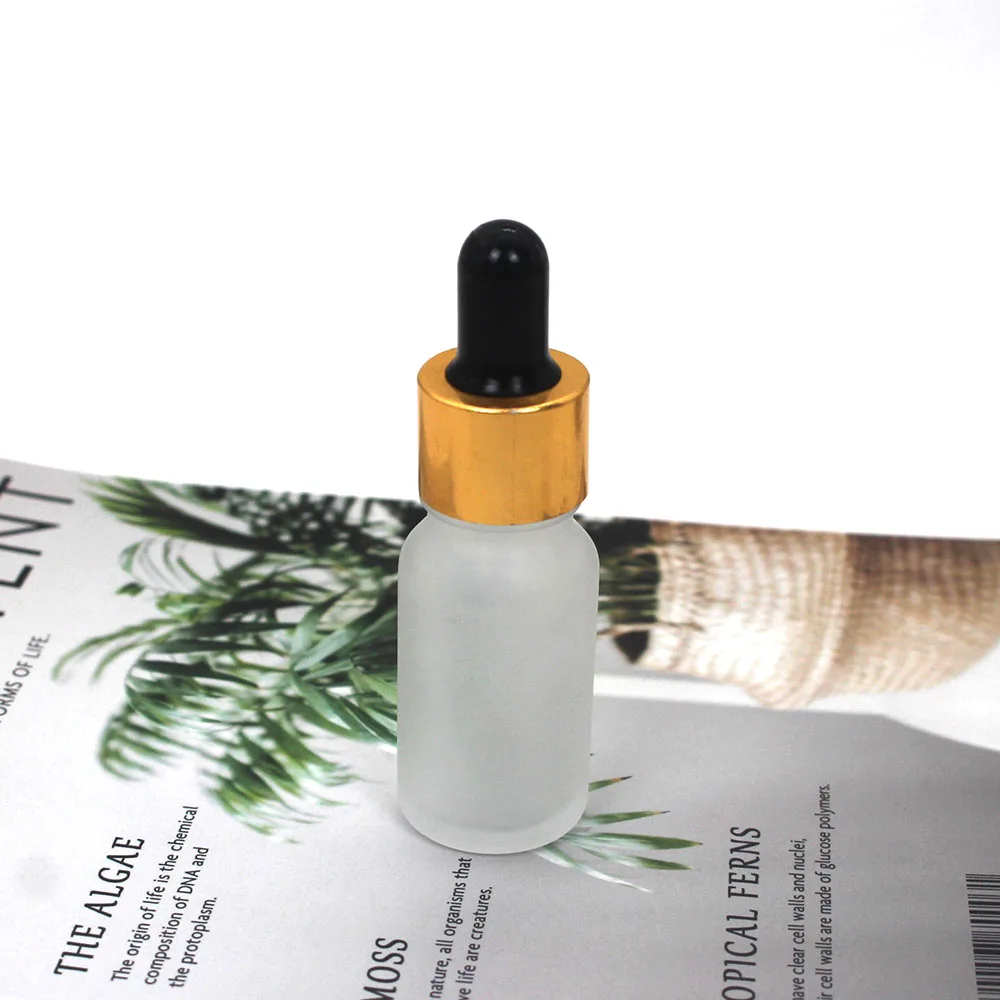 10ml clear frosted  glass empty essentional oil bottle for liquid skin care products