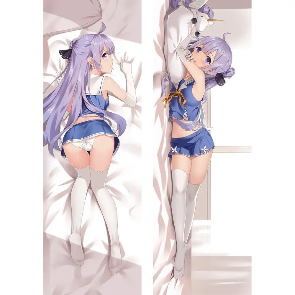 Azur Lane Anime Spiel Kissen Fall Waifu Dakimakura Körper Nette Mädchen Dekorative Lange 45x45cm Kissen Abdeckung Weichen kissen Hause Bettwäsche