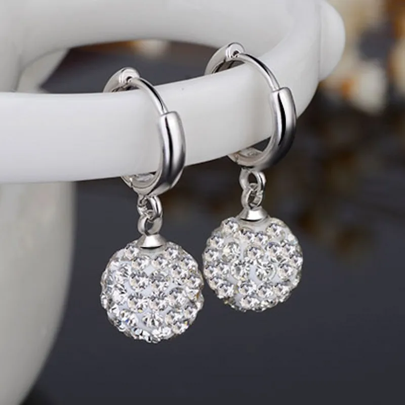 Classic Female Earring 925 Silver Needle Drill Ball Mosaic Cubic Zircon Long Tassel Earring For Women Fashion Statement Bijoux