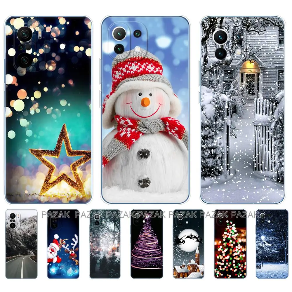 For xiaomi Mi 11 / Mi 11 Lite 5G NE 4G / Mi 11i / Mi 11 Ultra Case Cover For Xiomi Mi11Lite winter christmas snow tree new year