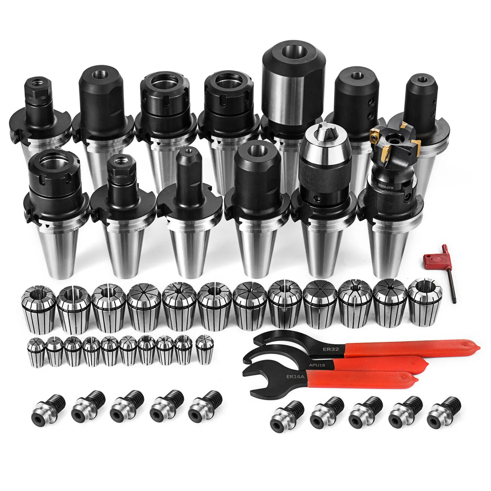 35 Chiếc Mèo 40 Dụng Cụ Đồ Nghề Bộ Dụng Cụ Cờ Lê Collet Chuck Morse Côn Cho CNC Xay Haas Fadal Cối Xay-ER ER 32/16 Mùa Xuân Collets Bộ
